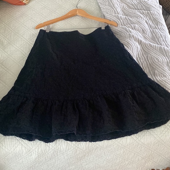 Ralph Lauren Cotton Eyelet Skirt 14 - Picture 6 of 7